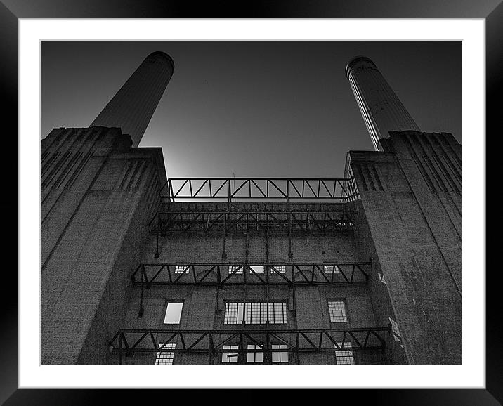 Standing in the shadow of Battersea Power Station Framed Mounted Print by Dean Messenger