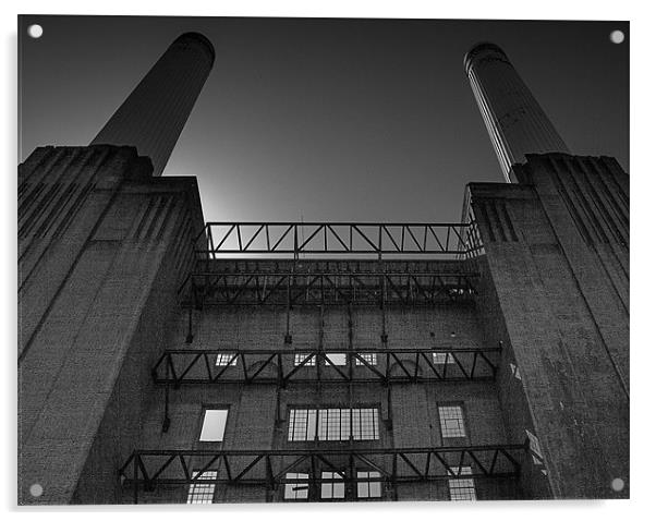 Standing in the shadow of Battersea Power Station Acrylic by Dean Messenger