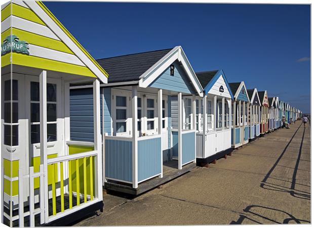 Southwold Beach Huts Canvas Print by Bill Simpson
