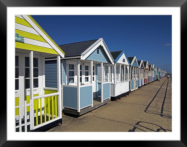 Southwold Beach Huts Framed Mounted Print by Bill Simpson