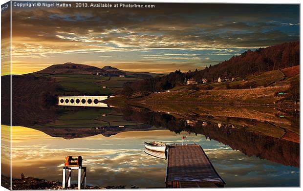 Crook Hill Reflections Canvas Print by Nigel Hatton