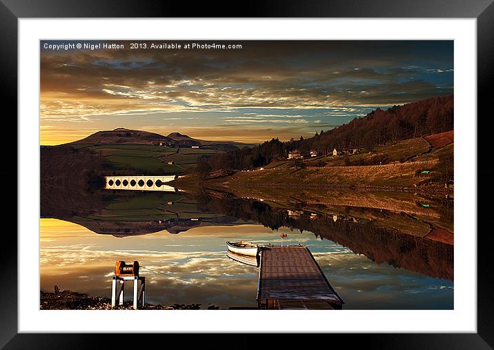 Crook Hill Reflections Framed Mounted Print by Nigel Hatton