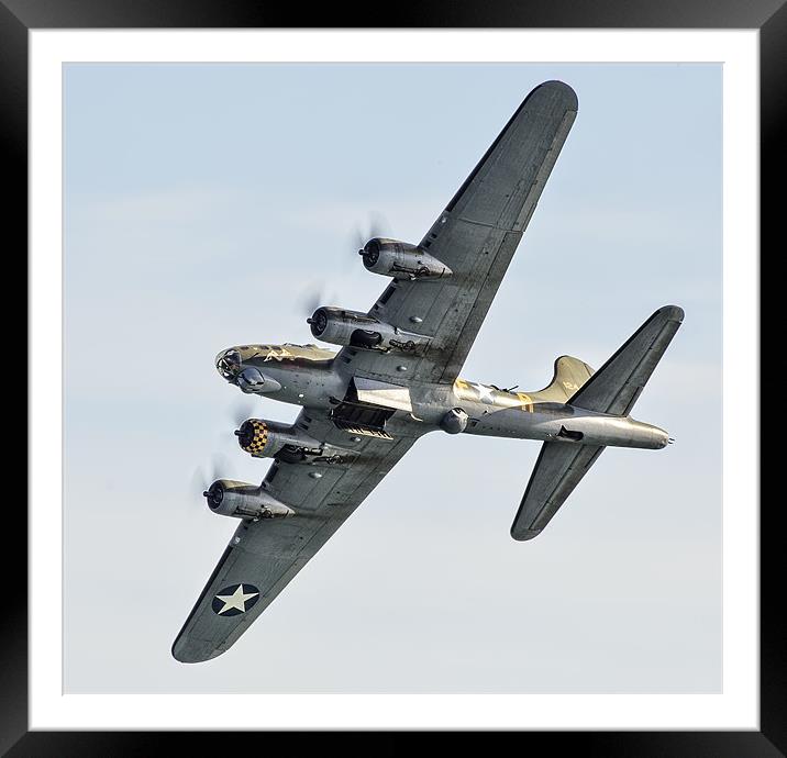B17 Aircraft The Flying Fortress Framed Mounted Print by Jennie Franklin