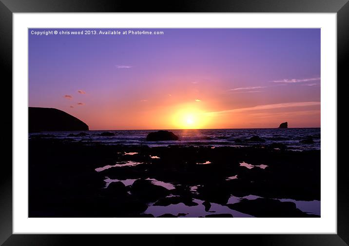 Peace at Sunset Framed Mounted Print by chris wood