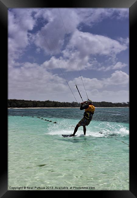 Parasailor Framed Print by Neal P