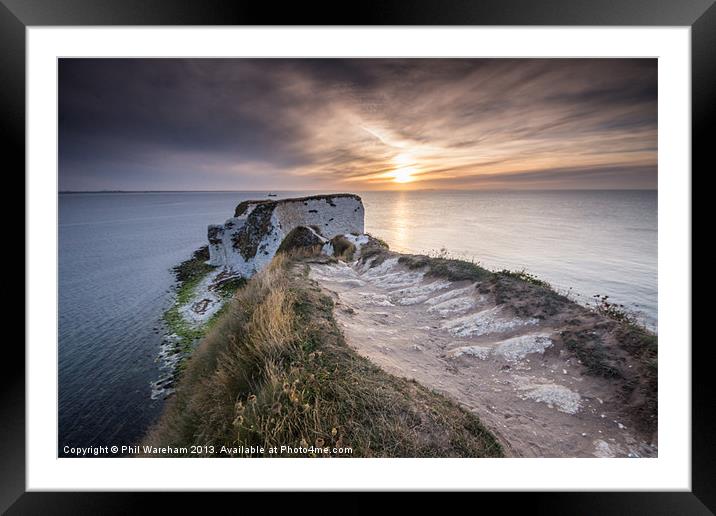 Sunrise at Old Harry Framed Mounted Print by Phil Wareham