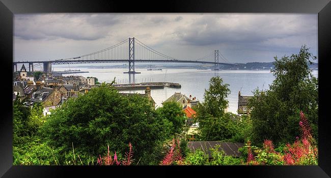 Queensferry and Road Bridge Framed Print by Tom Gomez