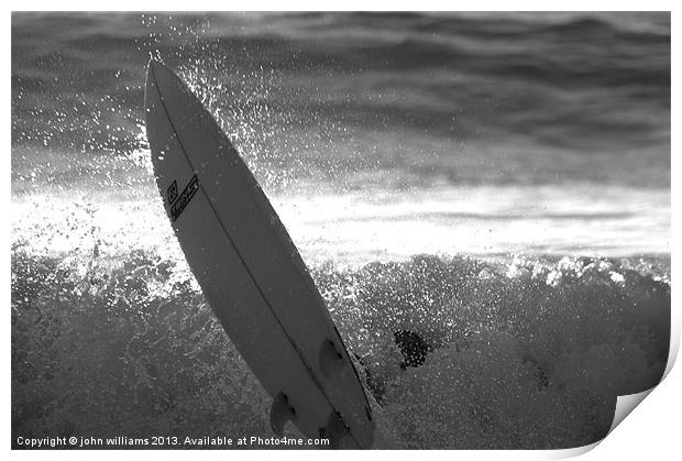 Surfboard Print by john williams