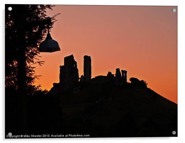 Sunset at Corfe 3 Acrylic by Mike Streeter