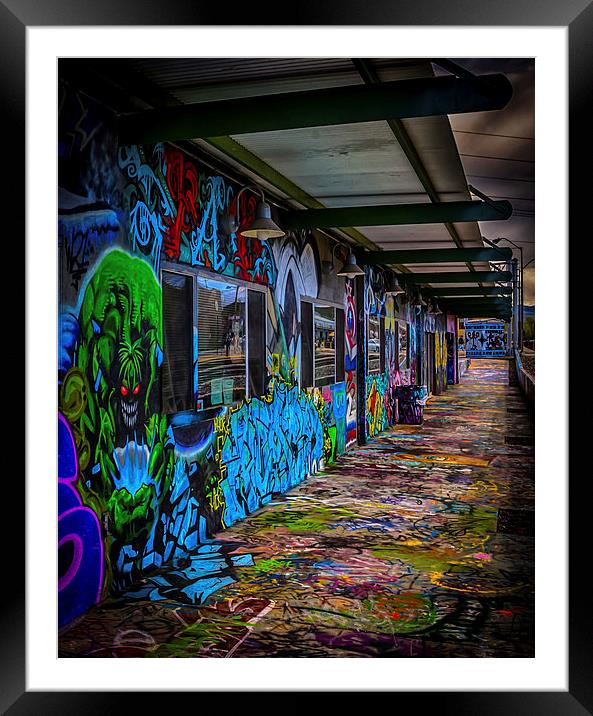 Colourful, graffiti-decorated building Framed Mounted Print by Gareth Burge Photography