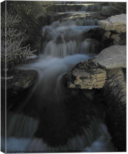 Waterfall in the Garden Canvas Print by Pics by Jody Adams