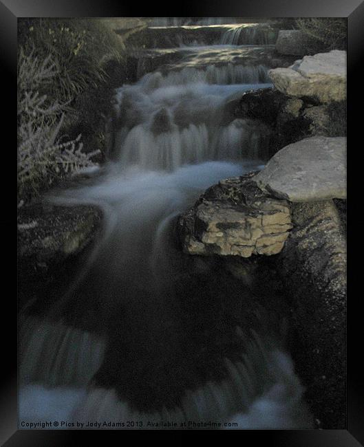 Waterfall in the Garden Framed Print by Pics by Jody Adams