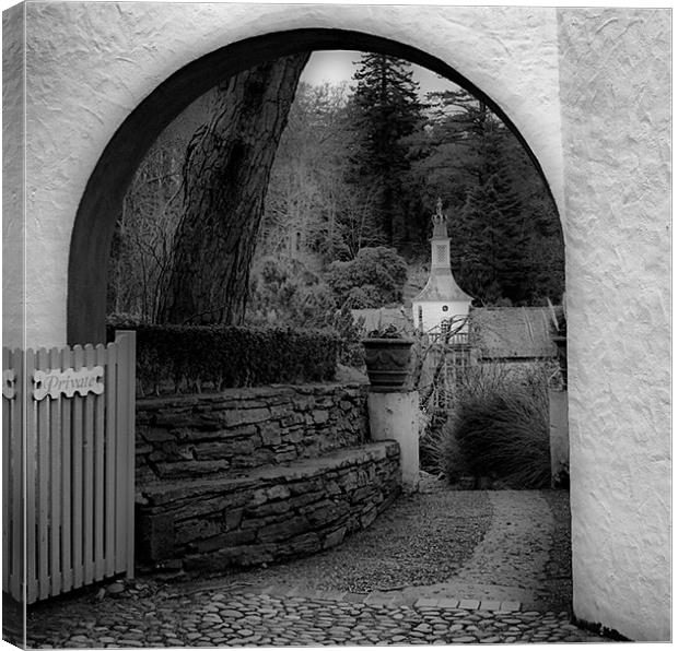 Archway in Portmerion Canvas Print by Nige Morton