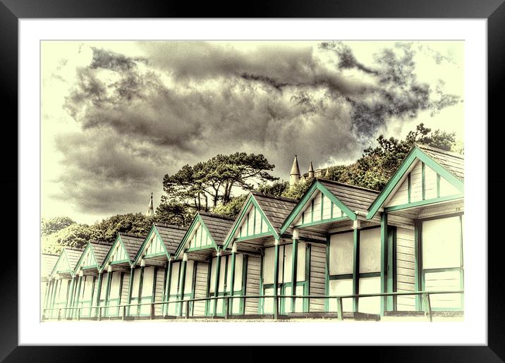 Langland Bay Beach Huts 3 Framed Mounted Print by Steve Purnell