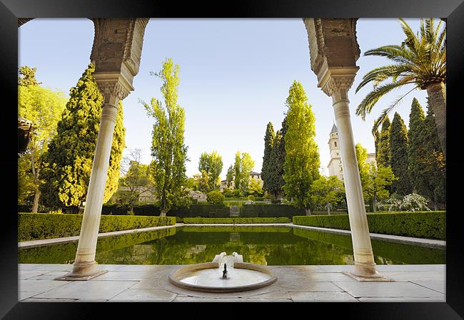 Nasrid Palace Alhambra Spain Framed Print by Jean Gill