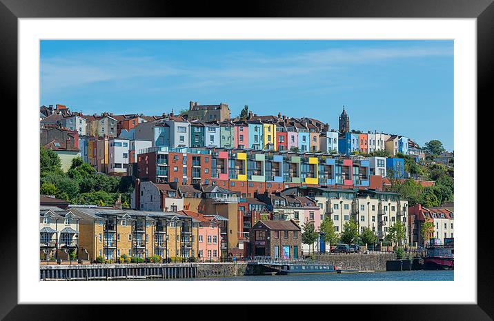 Bristols Colourful Waterfront Framed Mounted Print by Roger Byng