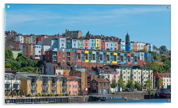 Bristols Colourful Waterfront Acrylic by Roger Byng