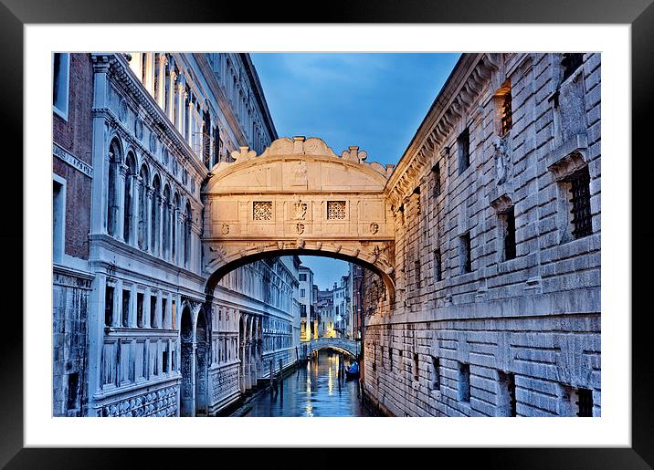 Bridge of Sighs Venice Framed Mounted Print by Jean Gill