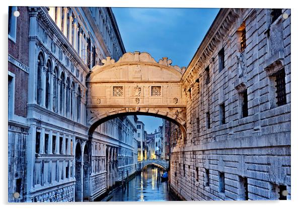 Bridge of Sighs Venice Acrylic by Jean Gill
