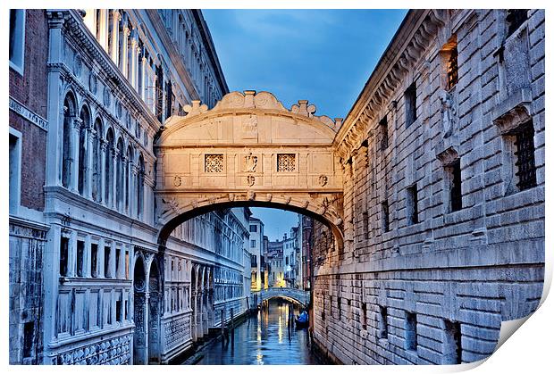 Bridge of Sighs Venice Print by Jean Gill
