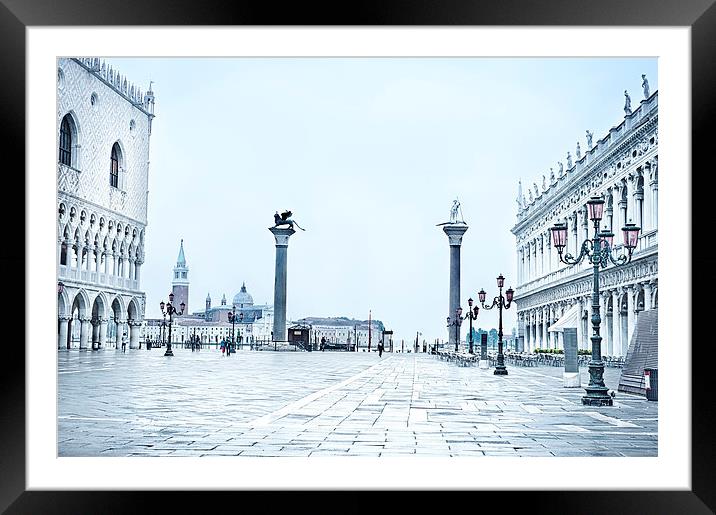 St Marks Square Venice Framed Mounted Print by Jean Gill