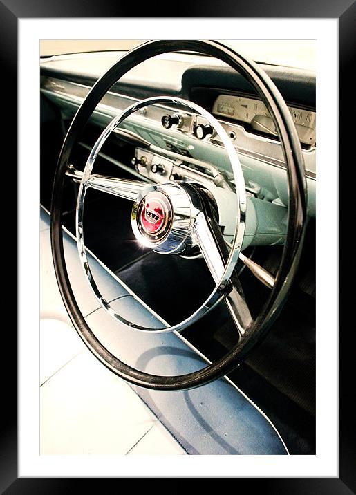 vintage car Framed Mounted Print by Dawn Cox
