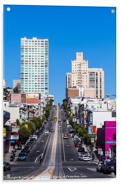 San Francisco street scene Acrylic by Craig Lapsley