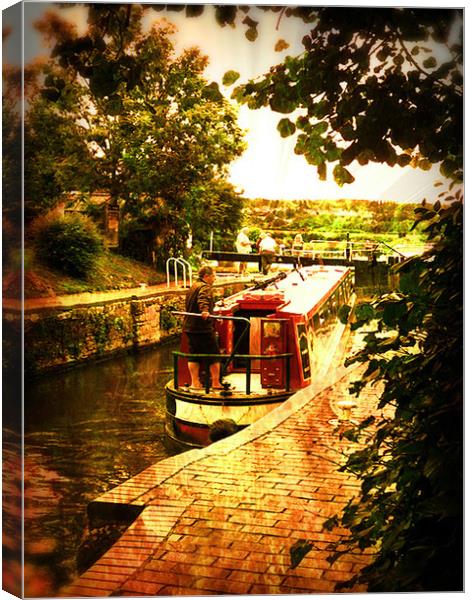 Lock Gate 4. Canvas Print by Heather Goodwin