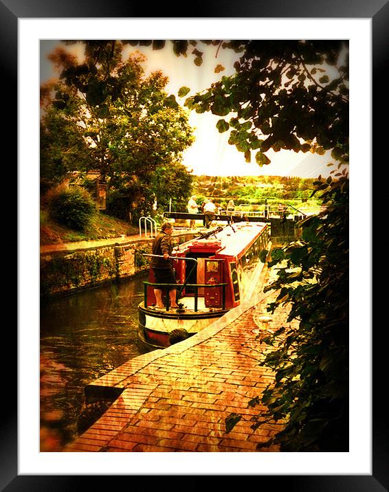 Lock Gate 4. Framed Mounted Print by Heather Goodwin