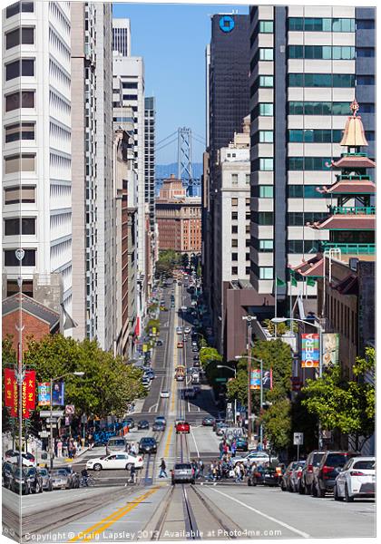 San Francisco view to the bay Canvas Print by Craig Lapsley