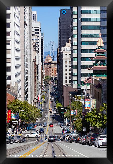 San Francisco view to the bay Framed Print by Craig Lapsley