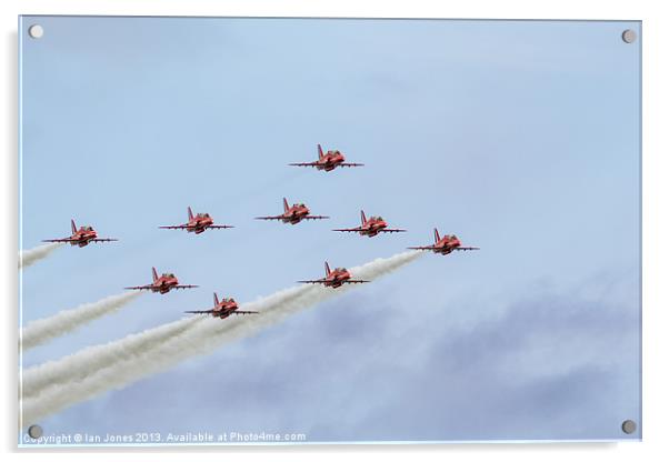 Red Arrows full formation Acrylic by Ian Jones