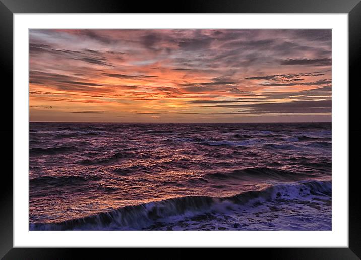 Seaside Sunset Framed Mounted Print by Gary Kenyon