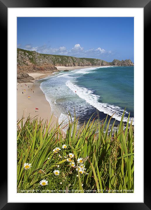 Cornish Beach Framed Mounted Print by Graham Custance