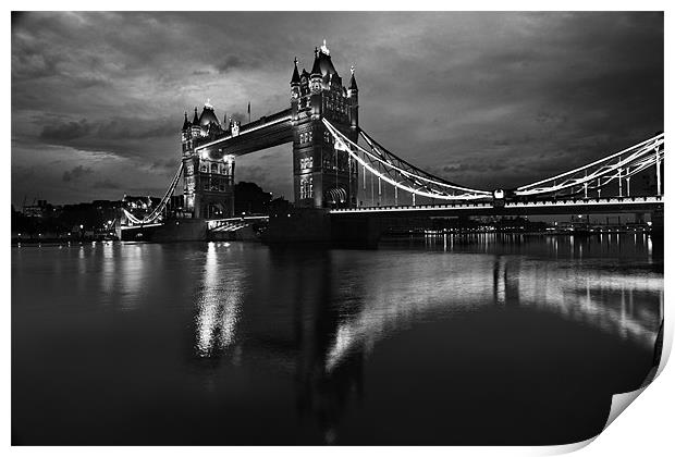 Tower bridge at dusk Print by David Smith