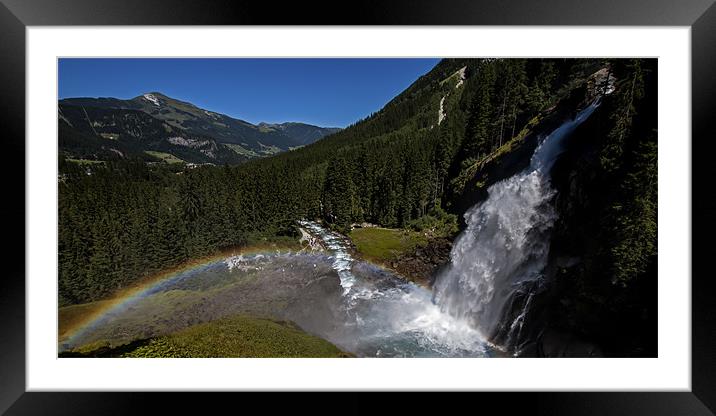 Krimml Waterfalls Framed Mounted Print by Roger Green