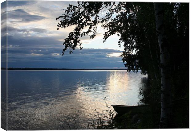 Evening on the lake Canvas Print by Hemmo Vattulainen