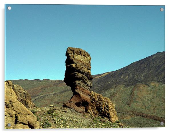 Mount Teide Rock Formation Acrylic by colin chalkley