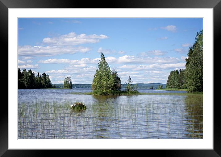 Summer Lake Framed Mounted Print by Hemmo Vattulainen