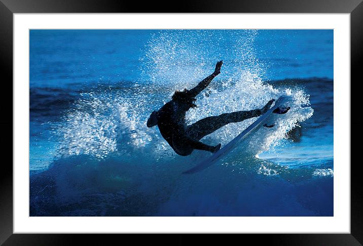 Cool Blue Framed Mounted Print by john williams