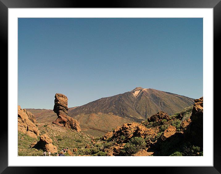 Mount Teide and Rock Formation Framed Mounted Print by colin chalkley