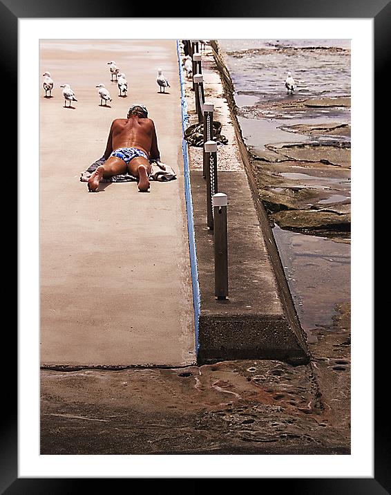 Soaking up the Sun Framed Mounted Print by Jim Filmer