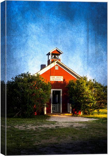 Little Red Schoolhouse Canvas Print by Judy Hall-Folde