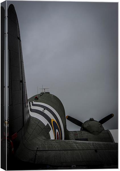 C-47 Dakota in the rain Canvas Print by Gareth Burge Photography