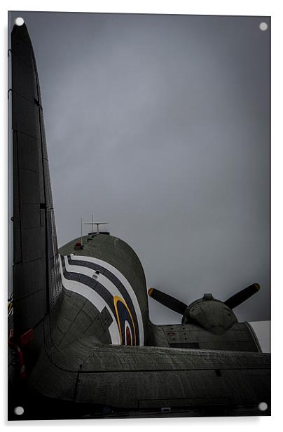 C-47 Dakota in the rain Acrylic by Gareth Burge Photography