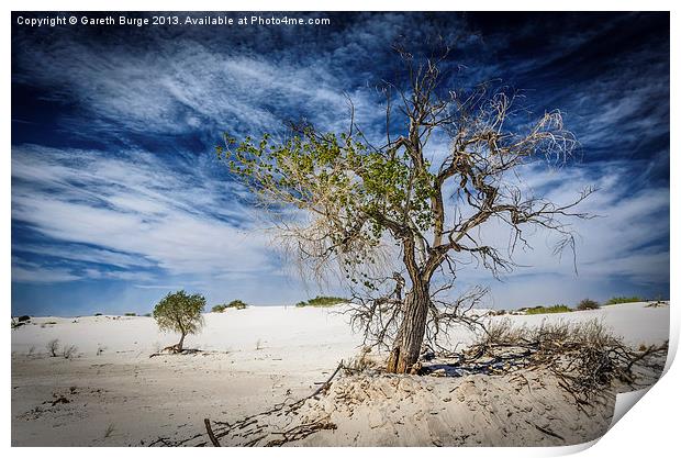 White Sands National Monument #1 Print by Gareth Burge Photography