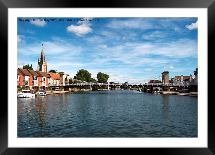 Marlow Bridge Framed Mounted Print by Chris Day