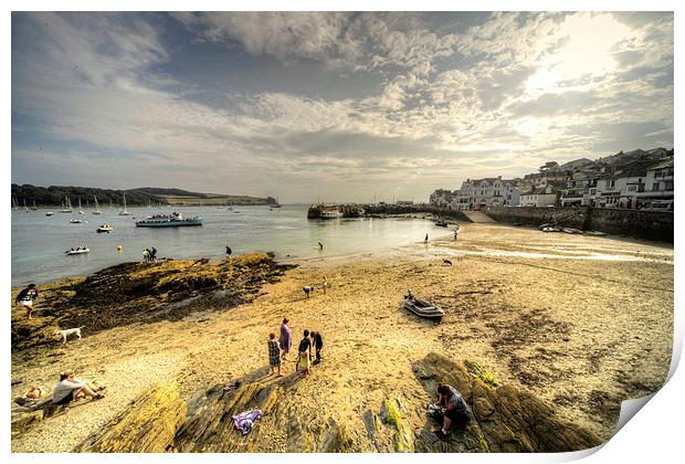 St Mawes Beach Print by Rob Hawkins