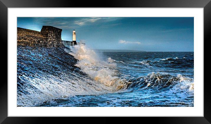 Porthcawl lighthouse Framed Mounted Print by Leighton Collins