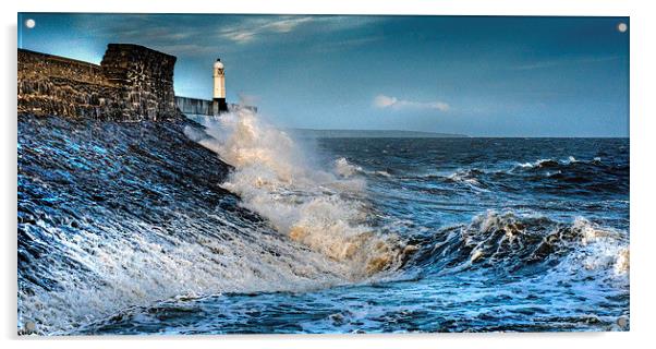 Porthcawl lighthouse Acrylic by Leighton Collins